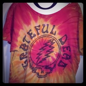 Grateful Dead Red Yellow Tie Dye Shirt